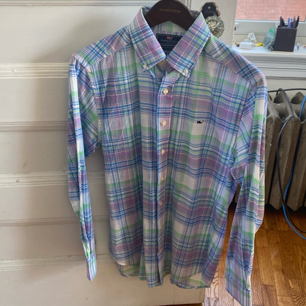 New vineyard Vines Mens Spring Plaid S slim fit